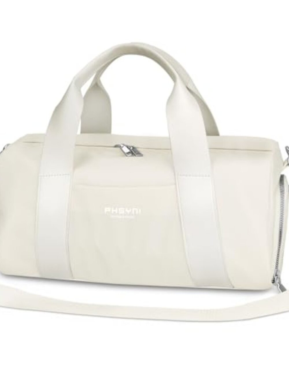 16-inch Small Gym Bag for Women & Kids, Waterproof Pocket, Nylon, Vegan Leather